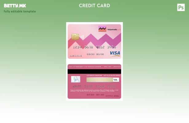 Модерен стил Шаблон за банкарска виза на Брегот на Слоновата Коска Attijariwafa